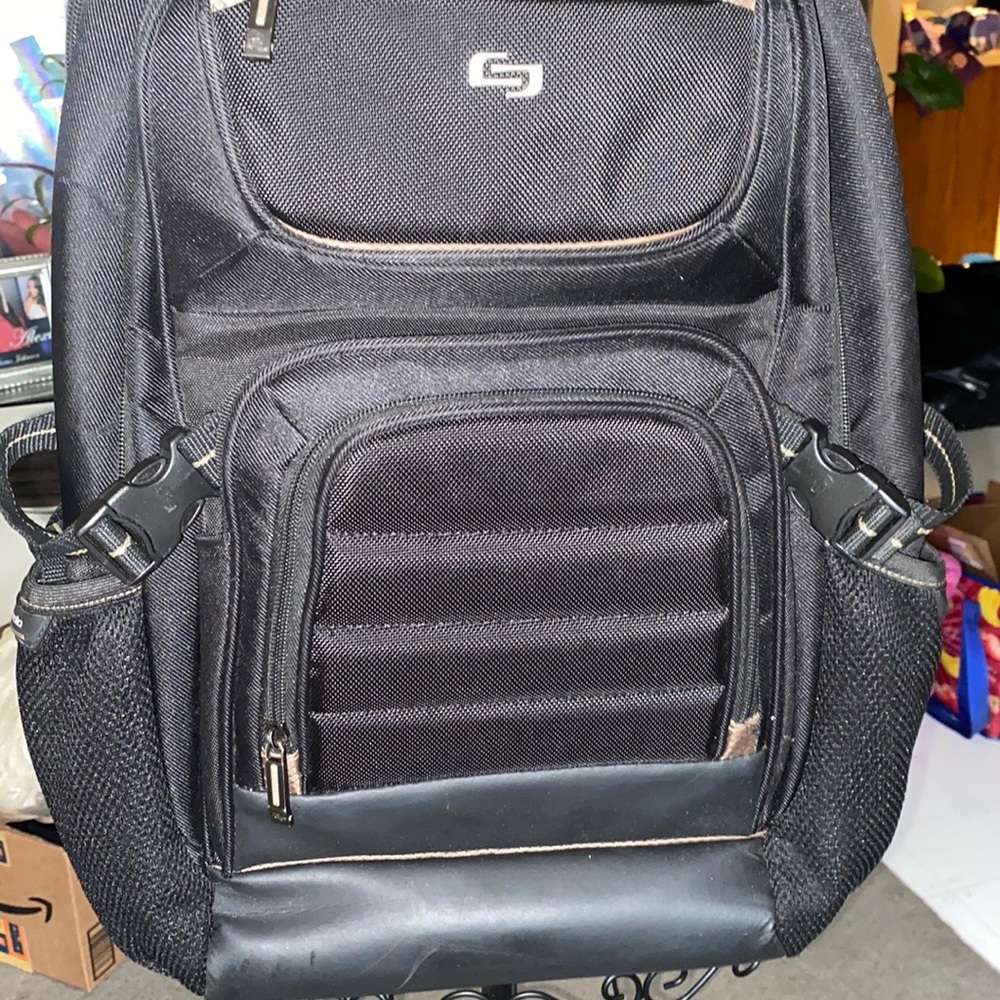 Solo black multi use travel/school  backpack unisex